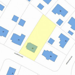 65 Allerton Rd, Newton, MA 02459 plot plan