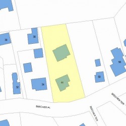 44 Beecher Pl, Newton, MA 02459 plot plan