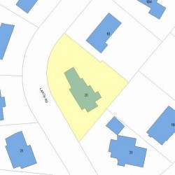 26 Larch Rd, Newton, MA 02468 plot plan