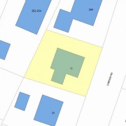 15 Camden Rd, Newton, MA 02466 plot plan