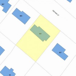 901 Dedham St, Newton, MA 02459 plot plan