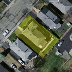 228 Linwood Ave, Newton, MA 02460 aerial view