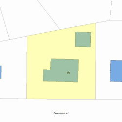 23 Channing Rd, Newton, MA 02459 plot plan