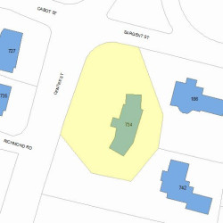 734 Centre St, Newton, MA 02458 plot plan