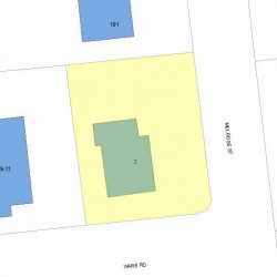 3 Ware Rd, Newton, MA 02466 plot plan