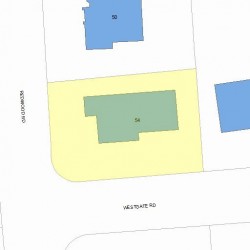 54 Redwood Rd, Newton, MA 02459 plot plan