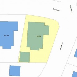 92 Eliot Ave, Newton, MA 02465 plot plan