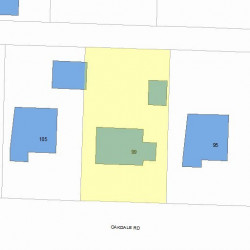 99 Oakdale Rd, Newton, MA 02461 plot plan