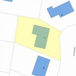 41 Colgate Rd, Newton, MA 02462 plot plan