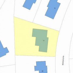 11 Redwood Rd, Newton, MA 02459 plot plan