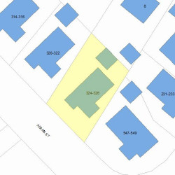 326 Adams St, Newton, MA 02458 plot plan