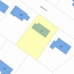 811 Dedham St, Newton, MA 02459 plot plan