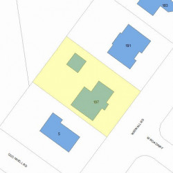 197 Wiswall Rd, Newton, MA 02459 plot plan