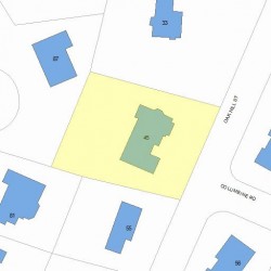 45 Oak Hill St, Newton, MA 02459 plot plan