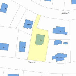 231 Elliot St, Newton, MA 02464 plot plan