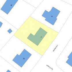 21 Sharpe Rd, Newton, MA 02459 plot plan