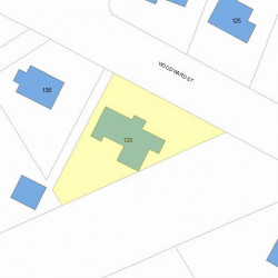 128 Woodward St, Newton, MA 02461 plot plan