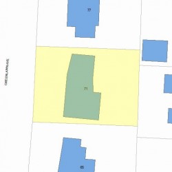 71 Greenlawn Ave, Newton, MA 02459 plot plan