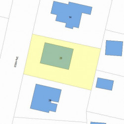20 Eden Ave, Newton, MA 02465 plot plan