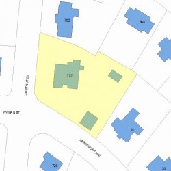 712 Chestnut St, Newton, MA 02465 plot plan