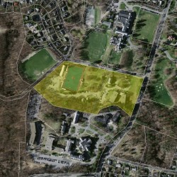 825 Centre St, Newton, MA 02458 aerial view