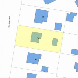 34 Brookside Ave, Newton, MA 02460 plot plan