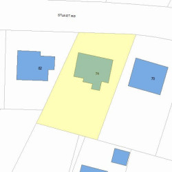 74 Stuart Rd, Newton, MA 02459 plot plan