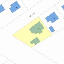 122 Carver Rd, Newton, MA 02461 plot plan