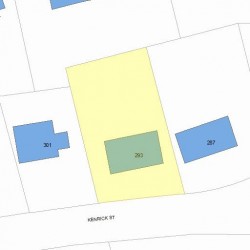 293 Kenrick St, Newton, MA 02458 plot plan