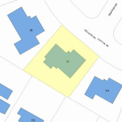 93 Sevland Rd, Newton, MA 02459 plot plan