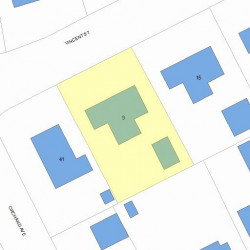 9 Vincent St, Newton, MA 02465 plot plan