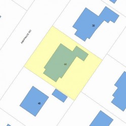 44 Arapahoe Rd, Newton, MA 02465 plot plan