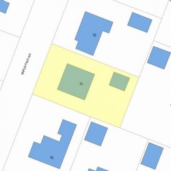 16 Bradford Rd, Newton, MA 02461 plot plan
