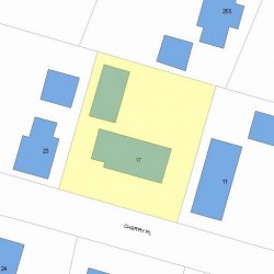 17 Cherry Pl, Newton, MA 02465 plot plan