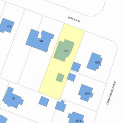 158 Auburn St, Newton, MA 02466 plot plan