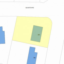 200 Islington Rd, Newton, MA 02466 plot plan