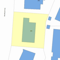 280 Woodcliff Rd, Newton, MA 02461 plot plan