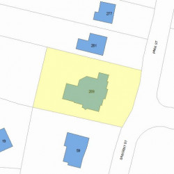 289 Park St, Newton, MA 02458 plot plan