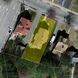 24 Ash St, Newton, MA 02466 aerial view