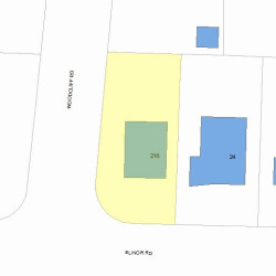 216 Woodcliff Rd, Newton, MA 02461 plot plan