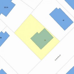 51 Clinton St, Newton, MA 02458 plot plan