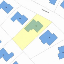 71 Deborah Rd, Newton, MA 02459 plot plan