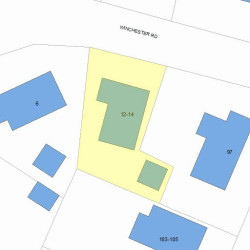 12 Winchester Rd, Newton, MA 02458 plot plan