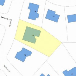 64 Dorcar Rd, Newton, MA 02459 plot plan
