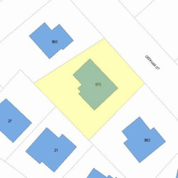 975 Dedham St, Newton, MA 02459 plot plan