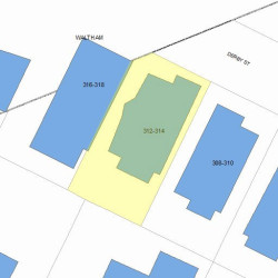 314 Derby St, Newton, MA 02465 plot plan