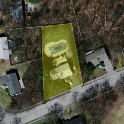 31 Arlo Rd, Newton, MA 02464 aerial view