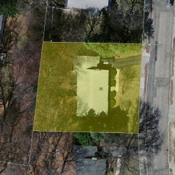 86 Moulton St, Newton, MA 02462 aerial view