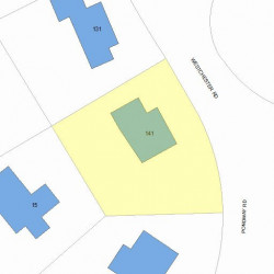 141 Westchester Rd, Newton, MA 02458 plot plan