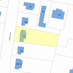 398 Lowell Ave, Newton, MA 02460 plot plan